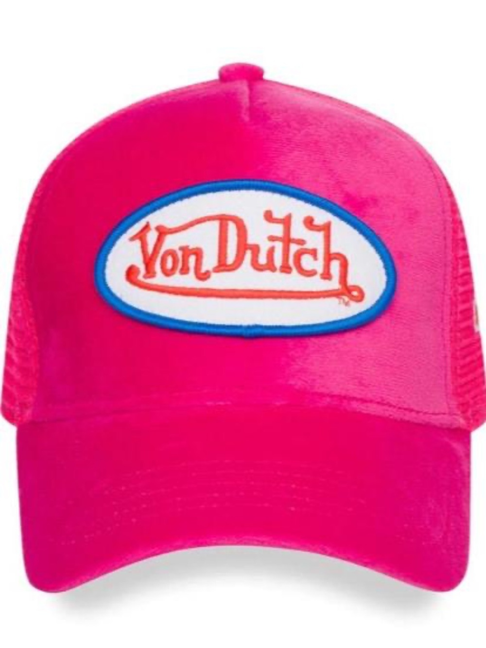 Von Dutch Hot Pink Velvet Trucker Hat